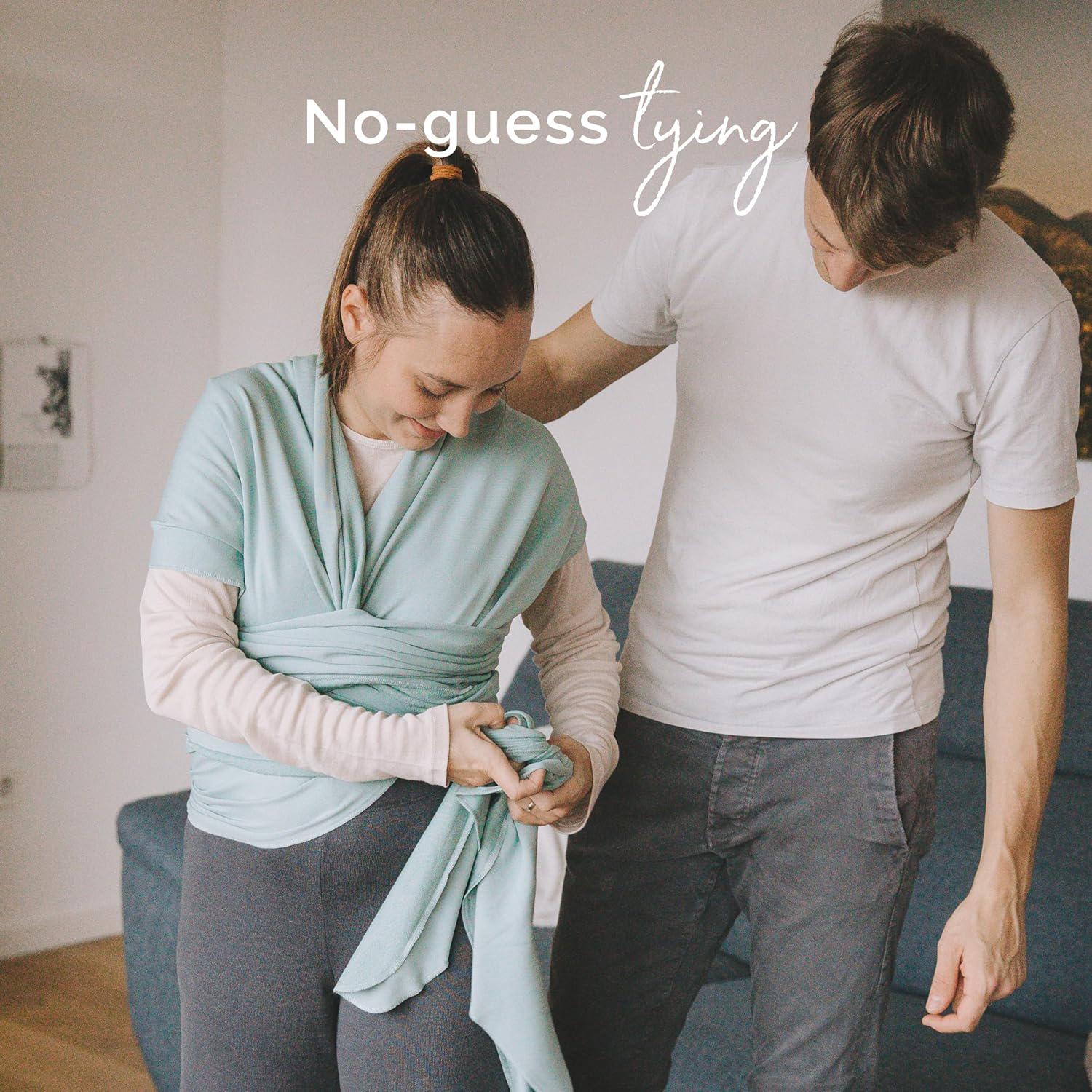 Boba Baby Wrap Carrier - Original Baby Carrier Wrap Sling For Newborns - Baby Wearing Essentials - Newborn Wrap Swaddle Holder, Newborn To Toddler Infant Sling (Serenity Sea Mist),