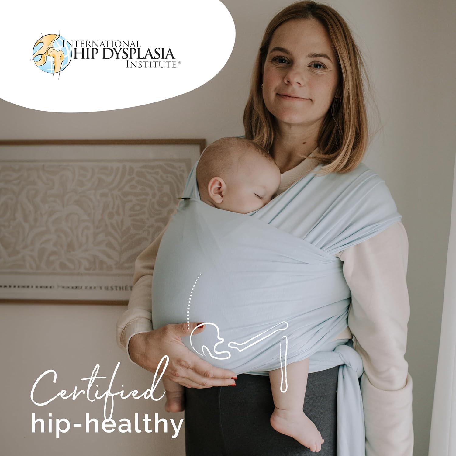 Boba Baby Wrap Carrier - Original Baby Carrier Wrap Sling For Newborns - Baby Wearing Essentials - Newborn Wrap Swaddle Holder, Newborn To Toddler Infant Sling (Serenity Light Blue),