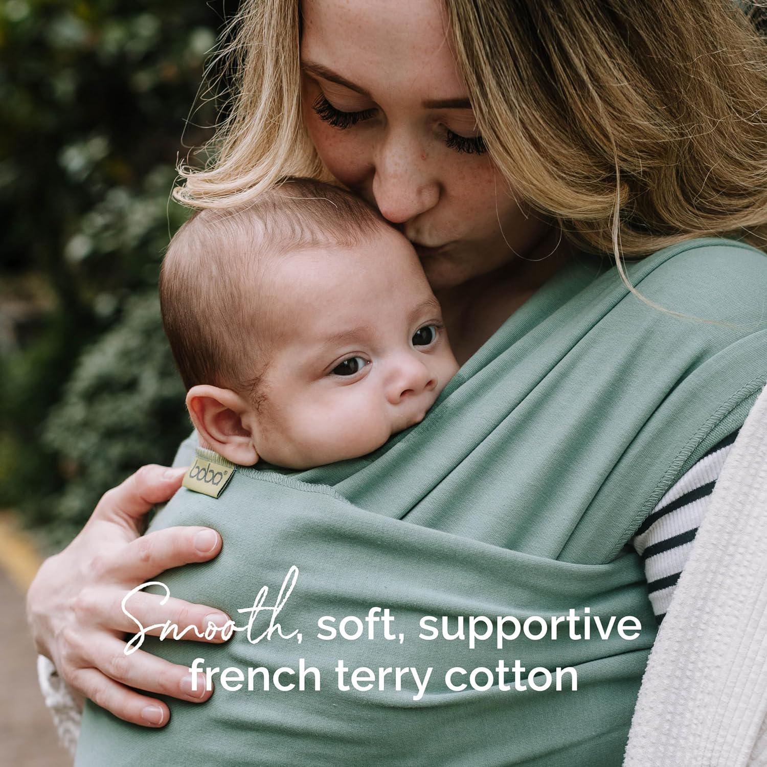 Boba Baby Wrap Carrier - Original Baby Carrier Wrap, Baby Sling For Newborns - Baby Wearing Essentials - Newborn Wrap Swaddle Holder, Newborn To Toddler Infant Baby Sling, 7-35 Lbs (Sage Green),