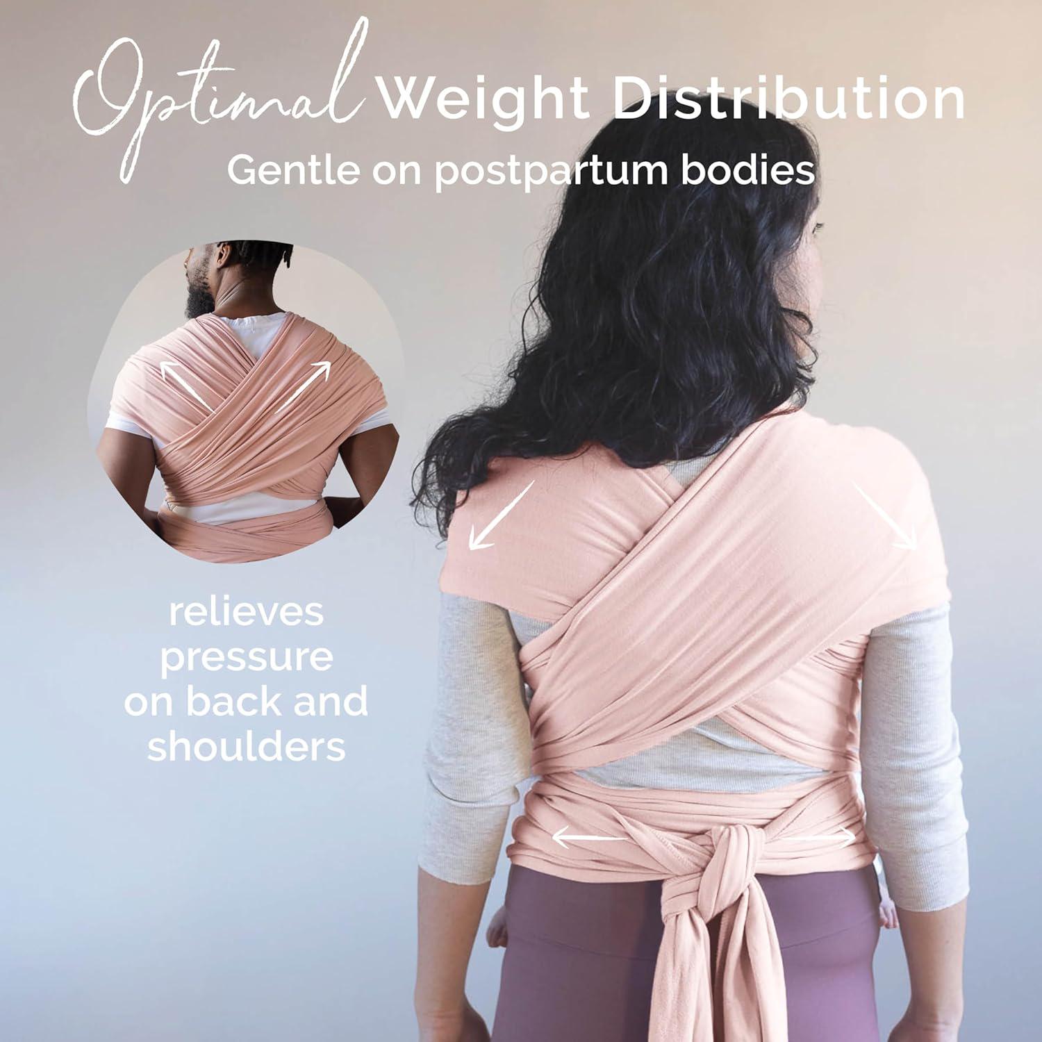 Boba Baby Wrap Carrier - Original Baby Carrier Wrap Sling For Newborns - Baby Wearing Essentials - Newborn Wrap Swaddle Holder, Newborn To Toddler Infant Sling (Serenity Bloom),
