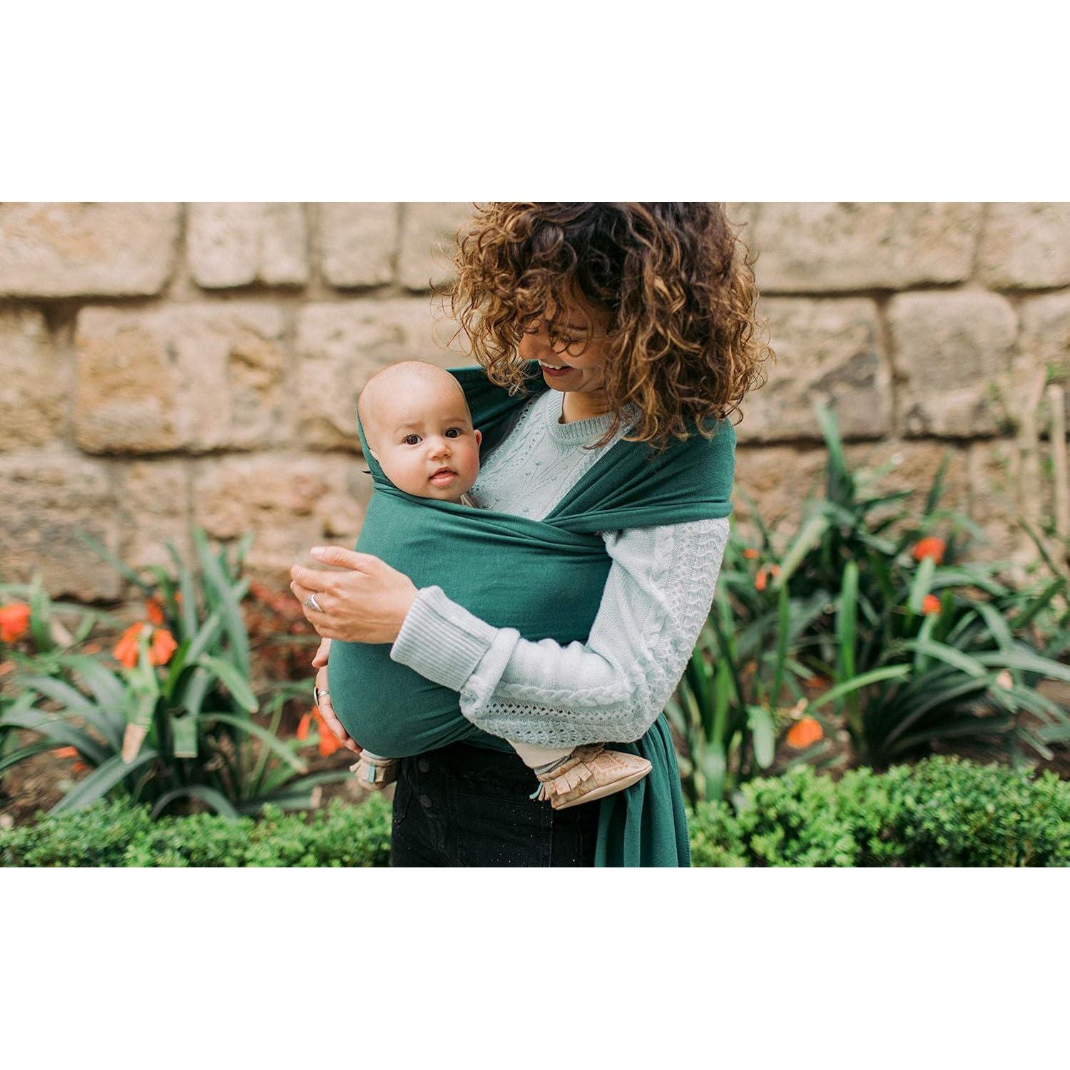 Boba Baby Wrap Carrier Newborn To Toddler - Stretchy Baby Wraps Carrier Hands-Free Baby Carrier Wrap, Carrier Sling, Baby Carrier Newborn To Toddler 7-35lbs (Organic Serenity Rainforest),