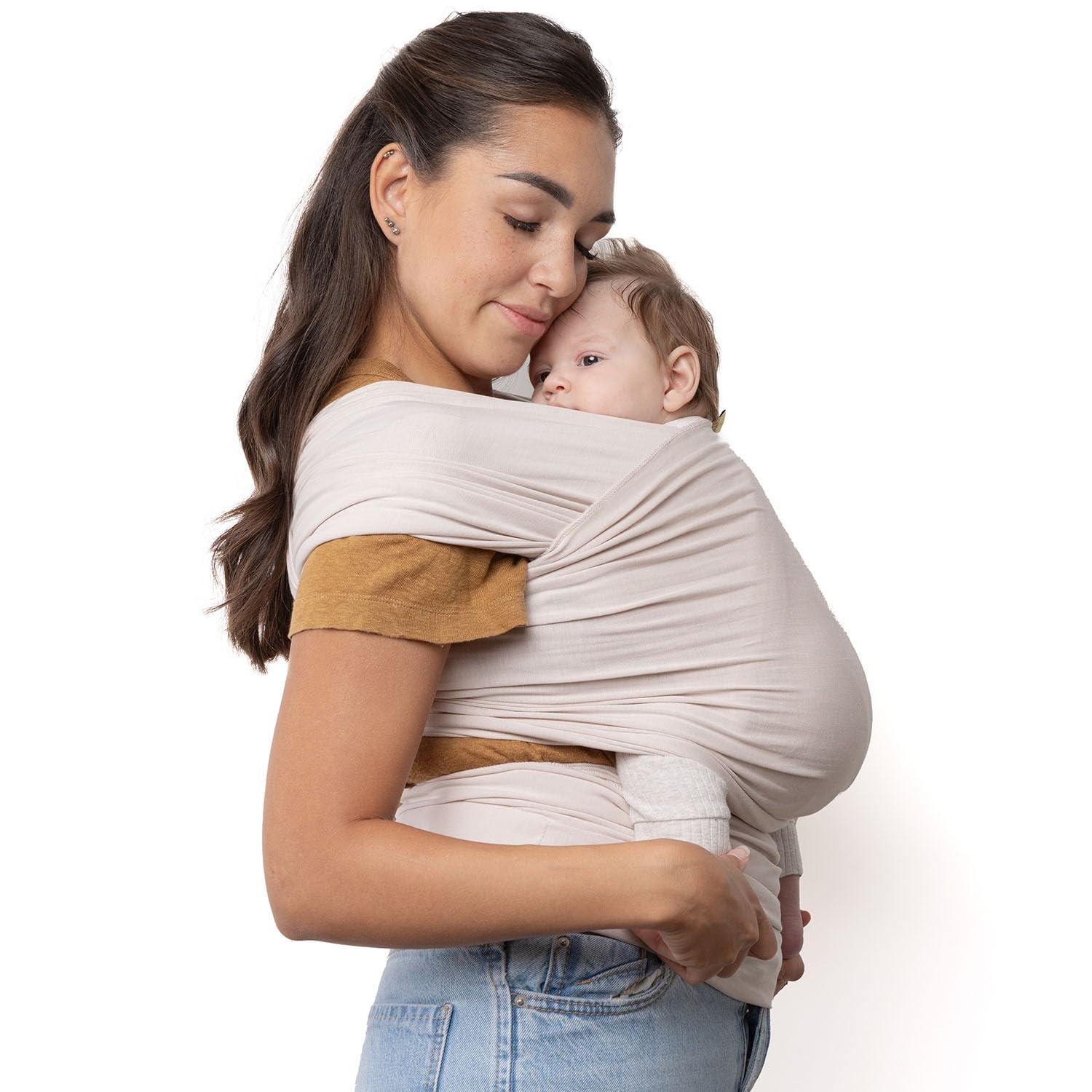 Boba Baby Wrap Carrier - Original Baby Carrier Wrap Sling For Newborns - Baby Wearing Essentials - Newborn Wrap Swaddle Holder, Newborn To Toddler Infant Sling (Serenity Organic Stone),