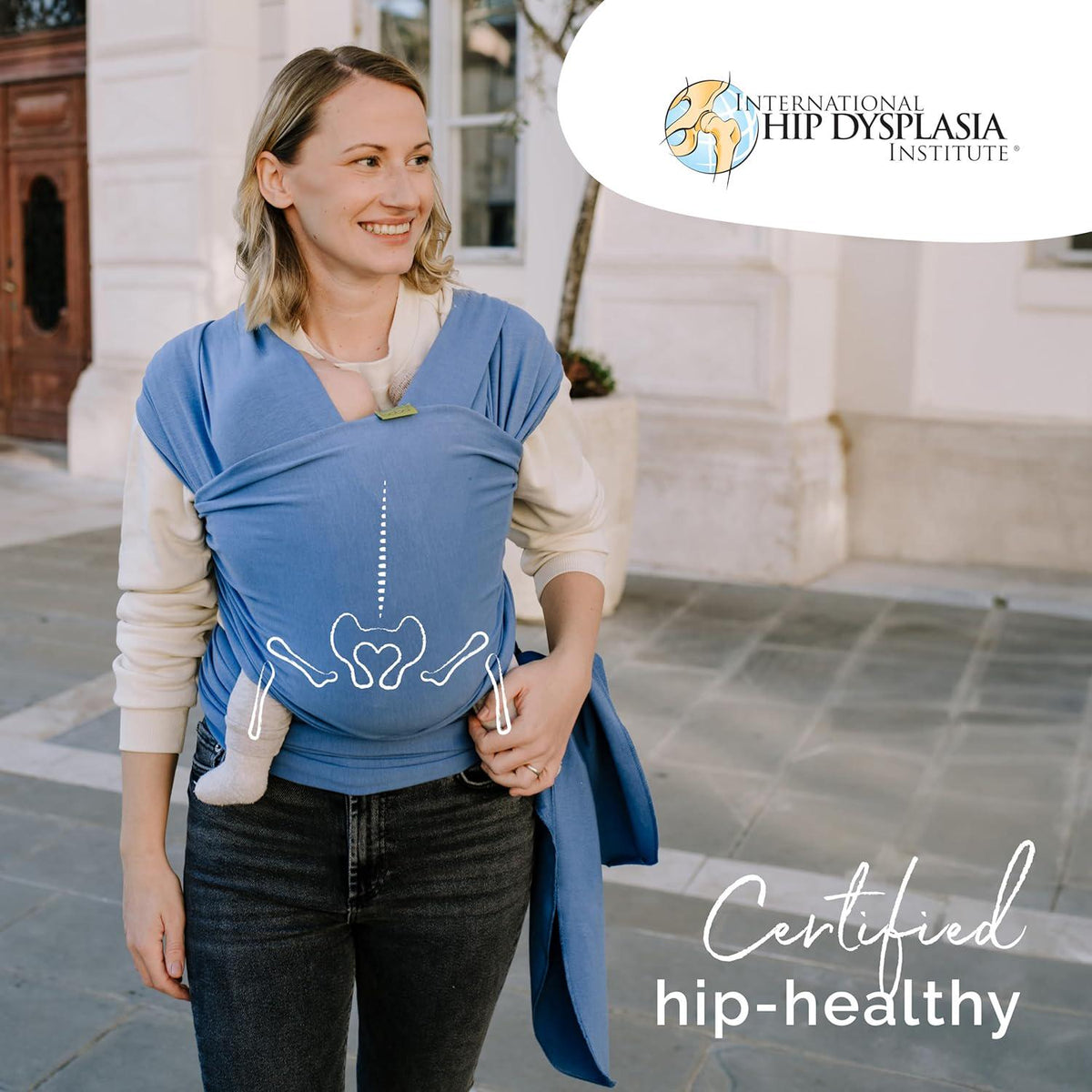 Boba Baby Wrap Carrier Newborn To Toddler - Stretchy Baby Wraps Carrier - Baby Sling - Hands-Free Baby Carrier Wrap - Baby Carrier Sling - Baby Carrier Newborn To Toddler 7-35 Lbs (Vintage Navy Blue),