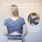 Boba Baby Wrap Carrier Newborn To Toddler - Stretchy Baby Wraps Carrier - Baby Sling - Hands-Free Baby Carrier Wrap - Baby Carrier Sling - Baby Carrier Newborn To Toddler 7-35 Lbs (Vintage Navy Blue),