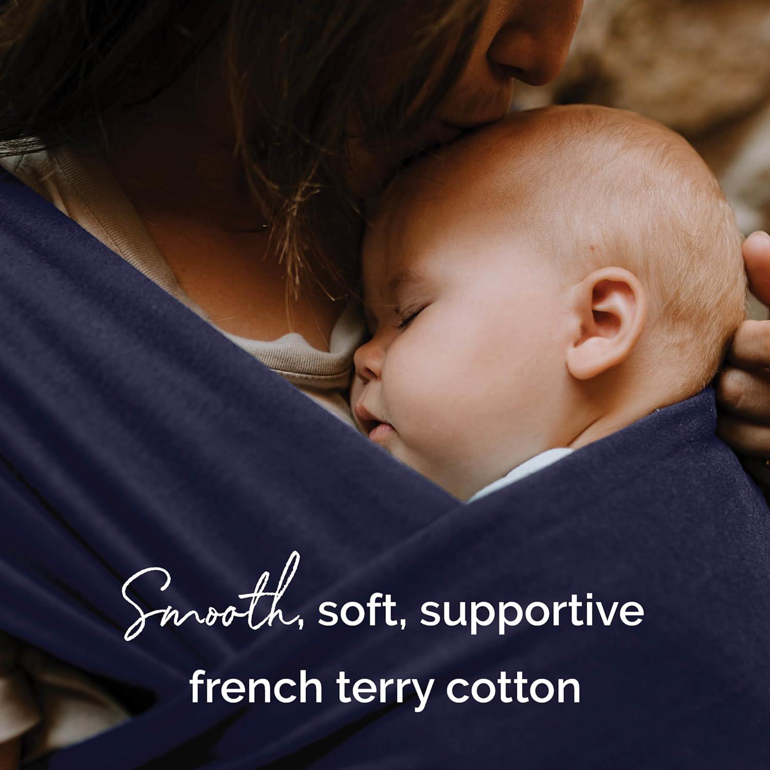 Boba Baby Wrap Carrier - Original Baby Carrier Wrap, Baby Sling For Newborns - Baby Wearing Essentials - Newborn Wrap Swaddle Holder, Newborn To Toddler Infant Baby Sling, 7-35 Lbs (Navy Blue),