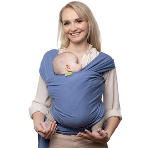 Boba Baby Wrap Carrier Newborn To Toddler - Stretchy Baby Wraps Carrier - Baby Sling - Hands-Free Baby Carrier Wrap - Baby Carrier Sling - Baby Carrier Newborn To Toddler 7-35 Lbs (Vintage Navy Blue),