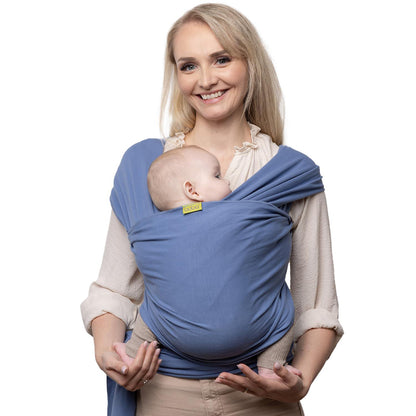 Boba Baby Wrap Carrier Newborn To Toddler - Stretchy Baby Wraps Carrier - Baby Sling - Hands-Free Baby Carrier Wrap - Baby Carrier Sling - Baby Carrier Newborn To Toddler 7-35 Lbs (Vintage Navy Blue),