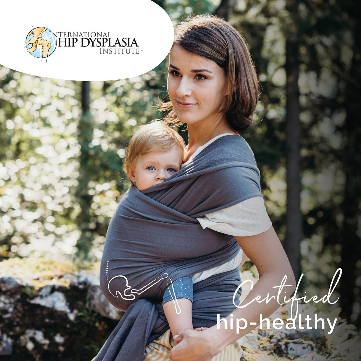 Boba Baby Wrap Carrier - Original Baby Carrier Wrap Sling For Newborns - Baby Wearing Essentials - Newborn Wrap Swaddle Holder, Newborn To Toddler Infant Sling (Organic Dark Grey),