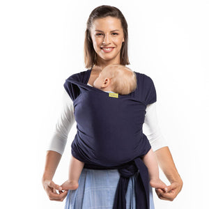 Boba Baby Wrap Carrier - Original Baby Carrier Wrap, Baby Sling For Newborns - Baby Wearing Essentials - Newborn Wrap Swaddle Holder, Newborn To Toddler Infant Baby Sling, 7-35 Lbs (Navy Blue),