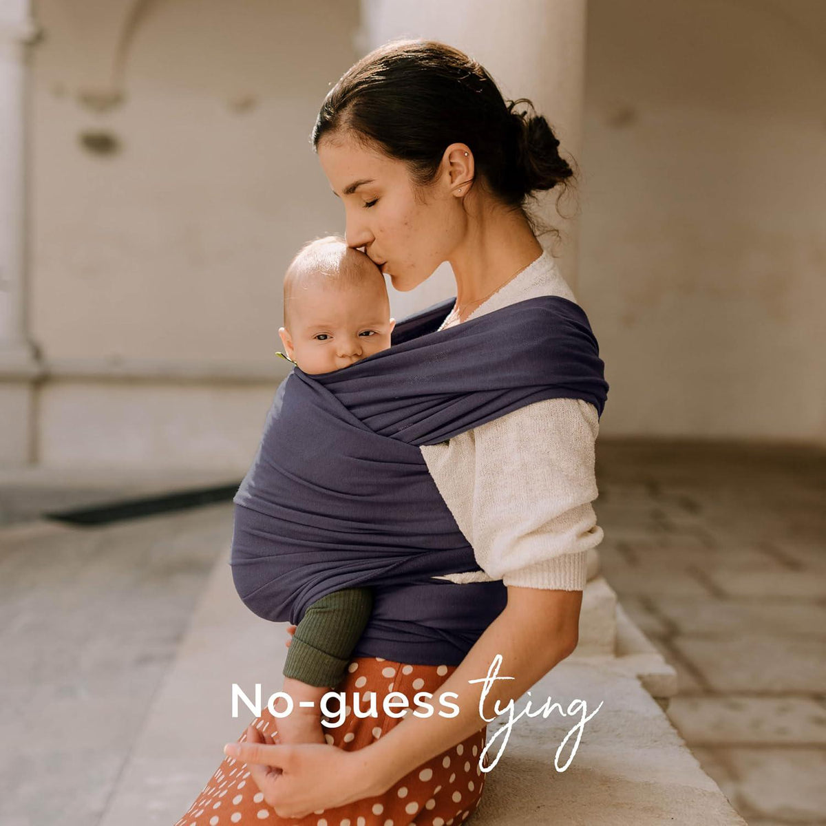 Boba Baby Wrap Carrier - Original Baby Carrier Wrap Sling For Newborns - Baby Wearing Essentials - Newborn Wrap Swaddle Holder, Newborn To Toddler Infant Sling (Organic Dark Grey),