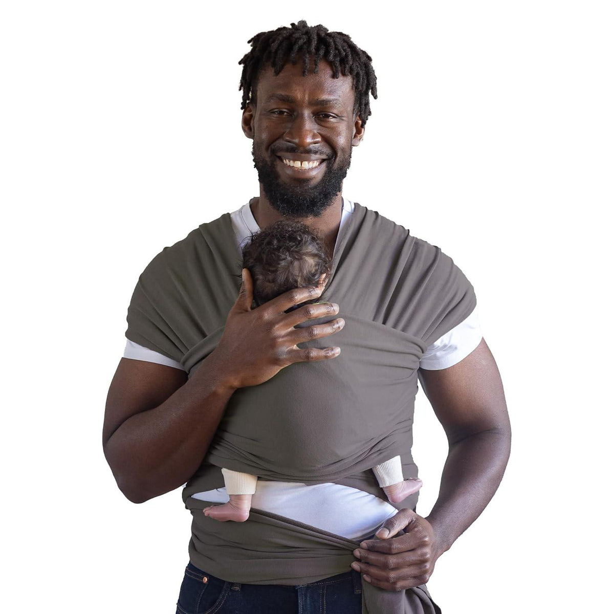 Boba Baby Wrap Carrier - Original Baby Carrier Wrap Sling For Newborns - Baby Wearing Essentials - Newborn Wrap Swaddle Holder, Newborn To Toddler Infant Sling (Organic Dark Grey),