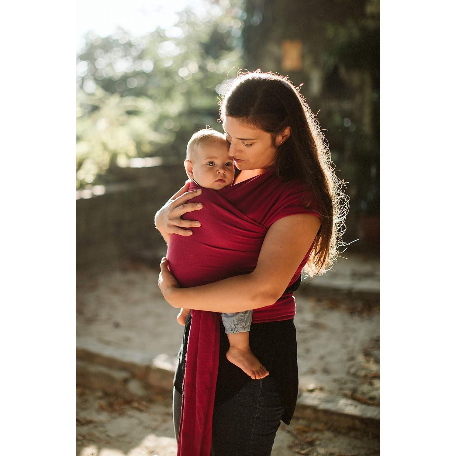 Boba Baby Wrap Carrier - Original Baby Carrier Wrap Sling For Newborns - Baby Wearing Essentials - Newborn Wrap Swaddle Holder, Newborn To Toddler Infant Sling (Sangria),