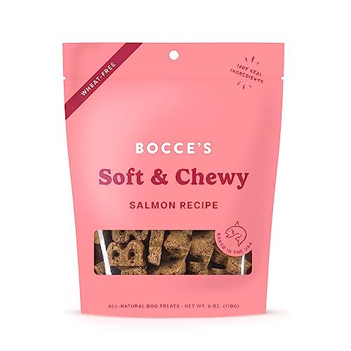 Bocce's Bakery Oven Baked Dog Treats Salmon Recipe 6 oz Wheat Free Soft and Chewy Made in USA