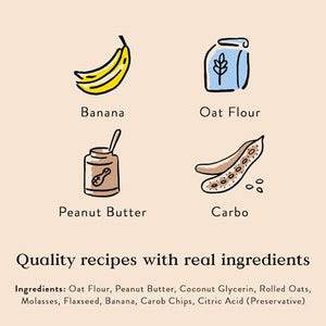 Bocce's Bakery PB Banana Chip Dog Treats Soft and Chewy Cookies Peanut Butter and Banana 6 oz Bag