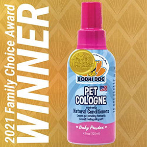 Bodhi Dog Baby Powder Scent Dog Cologne 4 oz Deodorizing Spray with Conditioner Made in USA
