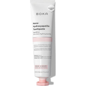 Boka Fluoride-Free Toothpaste with Nano Hydroxyapatite, Helps Remineralize Teeth, Whitening for Adults & Kids, Coco Ginger Flavor, 4 Fl Oz, 1 Pack
