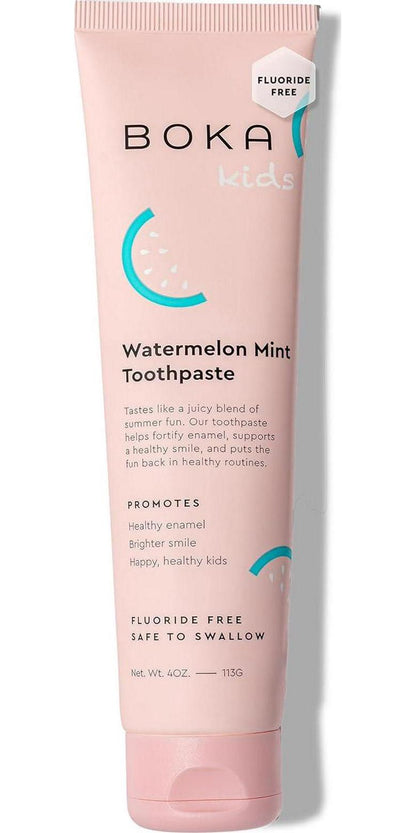 Boka Fluoride-Free Toothpaste, Nano Hydroxyapatite for Tooth Remineralization, Watermelon Mint Flavor, 4oz, 1 Pack