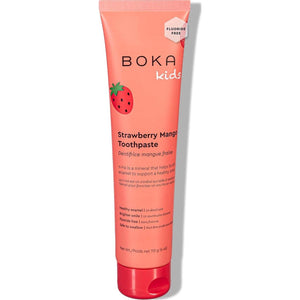 Boka Boka Fluoride Free Toothpaste Nano Hydroxyapatite, Helps Remineralize, Appropriate For Sensitive Teeth, Whitening - For Adult, Kids Oral Care - Strawberry Mango Flavor, 4oz 1Pk - US Manufactured