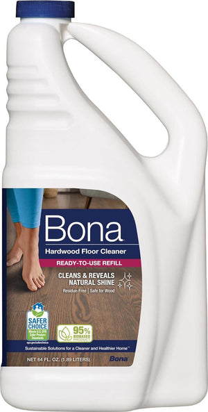 Bona Bona Hardwood Floor Cleaner Refill - 64 Fl Oz - Unscented - Refill For Bona Spray Mops And Spray Bottles - Residue-Free Floor Cleaning Solution For Hardwood Floors