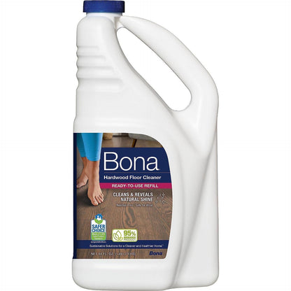 Bona Bona Hardwood Floor Cleaner Refill - 64 Fl Oz - Unscented - Refill For Bona Spray Mops And Spray Bottles - Residue-Free Floor Cleaning Solution For Hardwood Floors