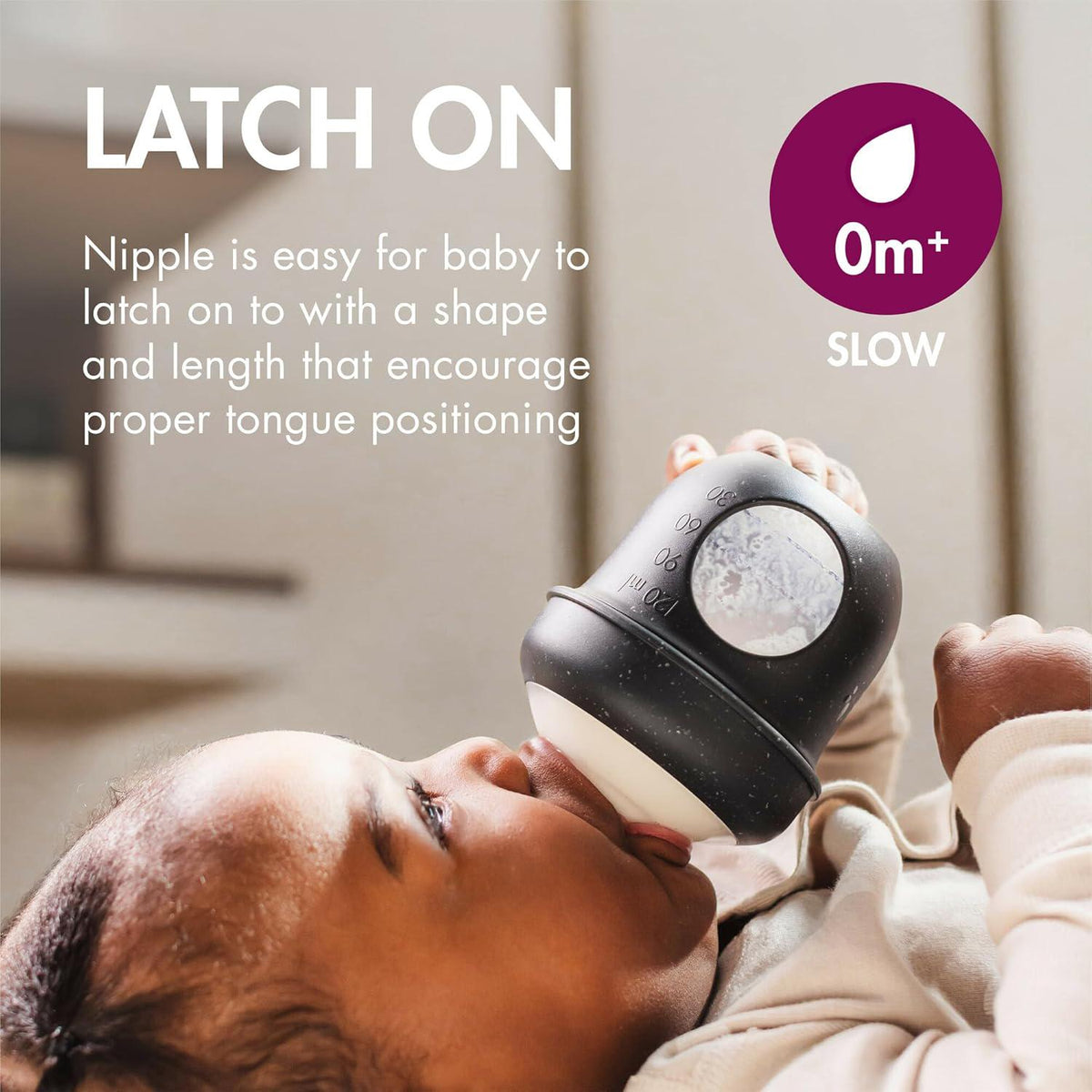 Boon Nursh Reusable Silicone Pouch Baby Bottles - Slow Flow Nipple - Silicone Baby Bottle Pouch And Nipple - Baby Feeding Essentials - Speckle - 0-3 Months - 3 Count - 4 Ounce,