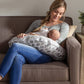 Boppy Nursing Pillow Original Support, Gray Elephants Plaid, Ergonomic Nursing Essentials For Bottle And Breastfeeding, Firm Fiber Fill, With Removable Nursing Pillow Cover, Machine Washable,