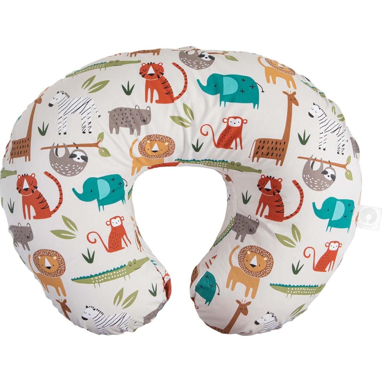 Boppy Nursing Pillow Original Support, Neutral Jungle Colors, Ergonomic Nursing Essentials For Bottle And Breastfeeding, Firm Fiber Fill, With Removable Nursing Pillow Cover, Machine Washable,769662915311