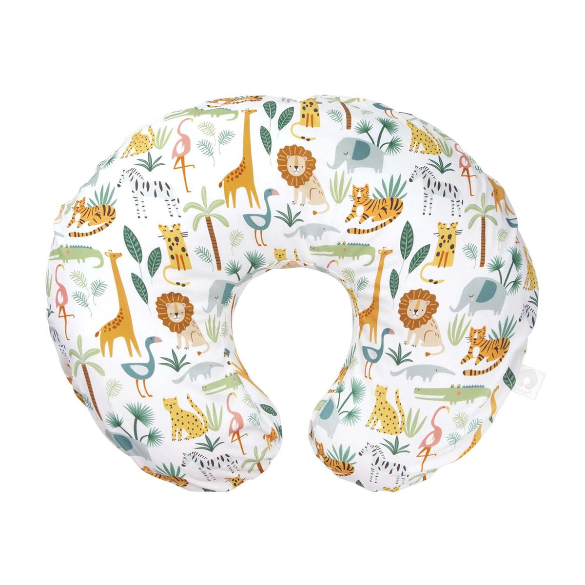 Boppy Nursing Pillow Original Support, Colorful Wildlife, Ergonomic Nursing Essentials For Bottle And Breastfeeding, Firm Fiber Fill, With Removable Nursing Pillow Cover, Machine Washable,769662034562