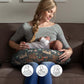 Boppy Nursing Pillow Original Support, Green Forest Animals, Ergonomic Nursing Essentials For Bottle And Breastfeeding, Firm Fiber Fill, With Removable Nursing Pillow Cover, Machine Washable,769662032674