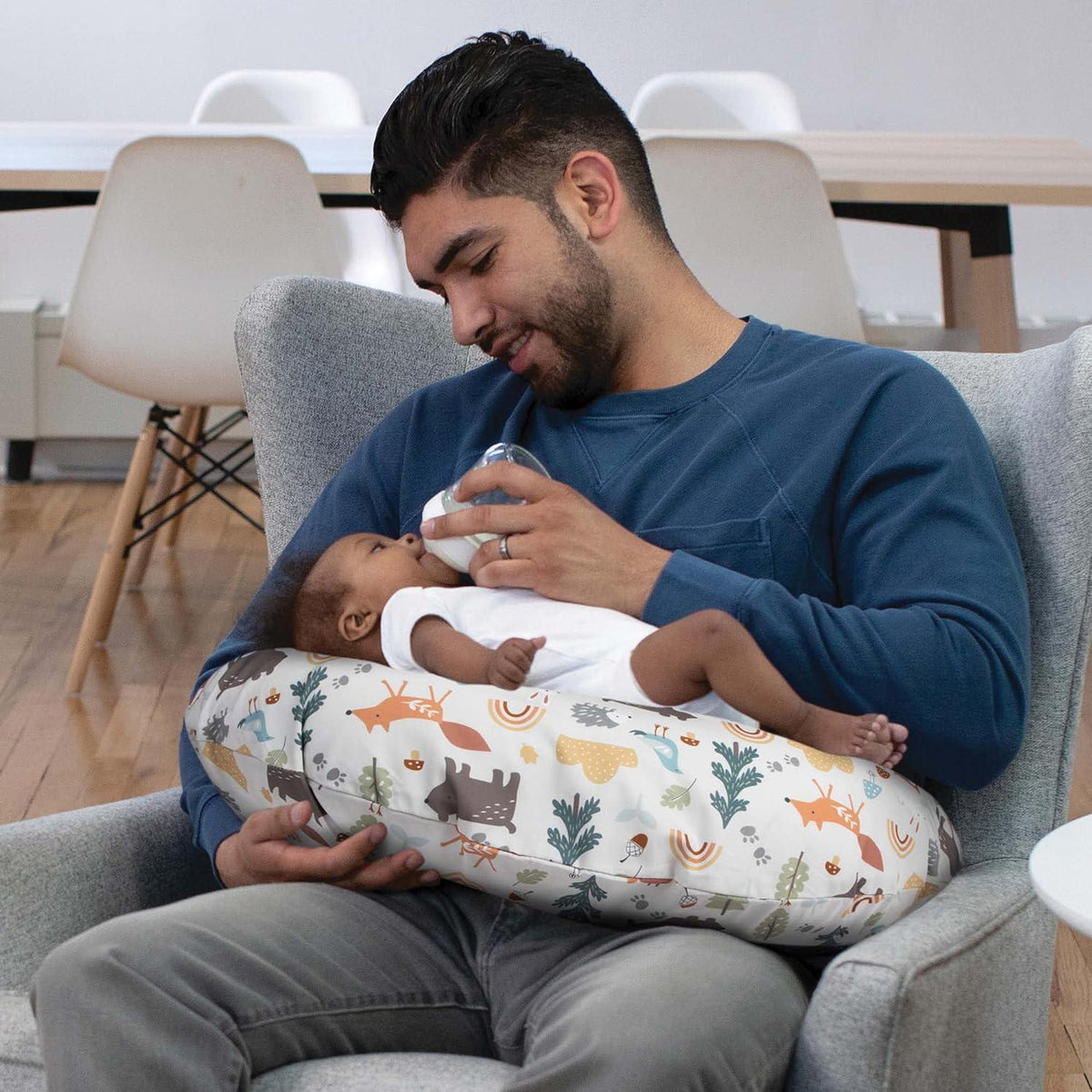 Boppy Nursing Pillow Original Support, Spice Woodland, Ergonomic Nursing Essentials For Bottle And Breastfeeding, Firm Fiber Fill, With Removable Nursing Pillow Cover, Machine Washable,769662034234