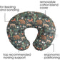 Boppy Nursing Pillow Original Support, Green Forest Animals, Ergonomic Nursing Essentials For Bottle And Breastfeeding, Firm Fiber Fill, With Removable Nursing Pillow Cover, Machine Washable,769662032674