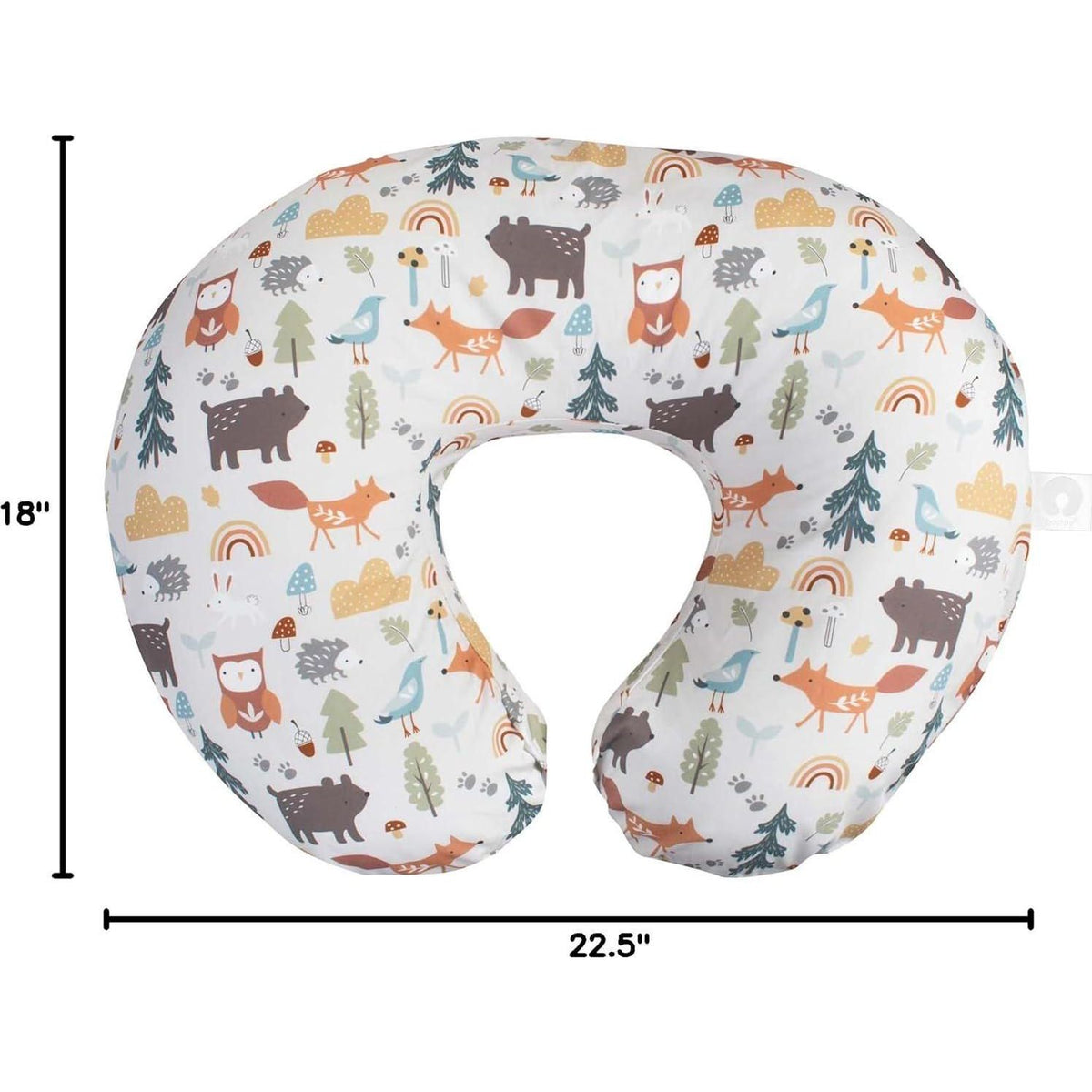 Boppy Nursing Pillow Original Support, Spice Woodland, Ergonomic Nursing Essentials For Bottle And Breastfeeding, Firm Fiber Fill, With Removable Nursing Pillow Cover, Machine Washable,769662034234