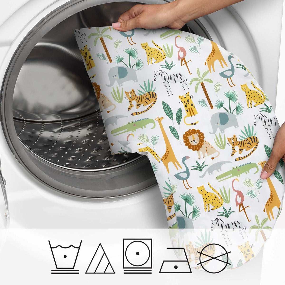 Boppy Nursing Pillow Original Support, Colorful Wildlife, Ergonomic Nursing Essentials For Bottle And Breastfeeding, Firm Fiber Fill, With Removable Nursing Pillow Cover, Machine Washable,769662034562