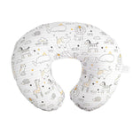 Boppy Original Nursing Pillow, White And Gold Notebook, Ergonomic Nursing Essentials For Bottle And Breastfeeding, Firm Fiber Fill, With Removable Pillow Cover, Machine Washable,769662227032