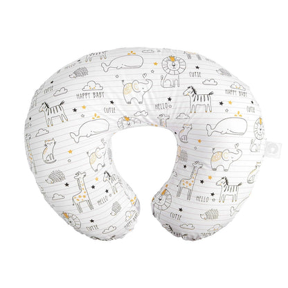 Boppy Original Nursing Pillow, White And Gold Notebook, Ergonomic Nursing Essentials For Bottle And Breastfeeding, Firm Fiber Fill, With Removable Pillow Cover, Machine Washable,769662227032