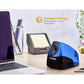 Bostitch Office Personal Electric Pencil Sharpener, Powerful Stall-Free Motor, High Capacity Shavings Tray, Blue Chrome Metallic,
