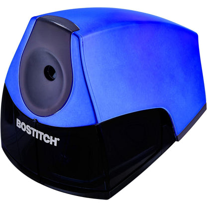 Bostitch Office Personal Electric Pencil Sharpener, Powerful Stall-Free Motor, High Capacity Shavings Tray, Blue Chrome Metallic,