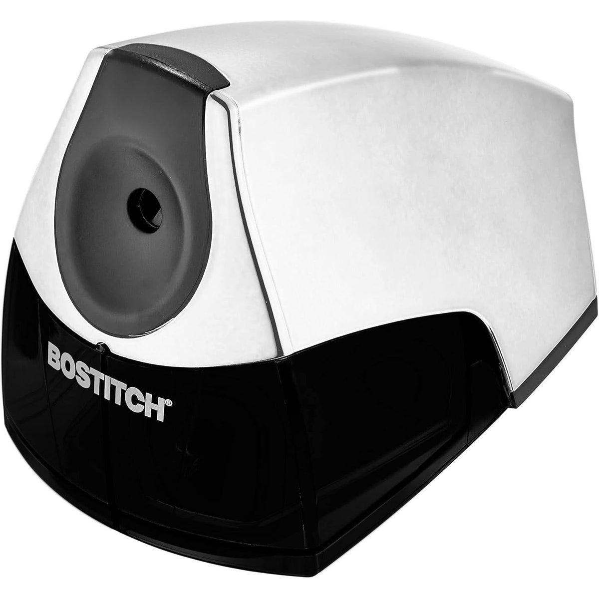 Bostitch Office Personal Electric Pencil Sharpener, Powerful Stall-Free Motor, High Capacity Shavings Tray, 7yr Warranty, Chrome Metallic,