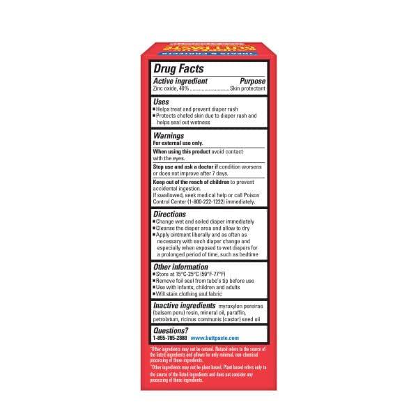 Boudreaux's Butt Paste Maximum Strength Diaper Rash Cream, Ointment For Baby, 2 Oz Tube, 3 Pack,