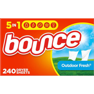Bounce Dryer Sheets Laundry Fabric Softener, Outdoor Fresh Scent, 240 Count,