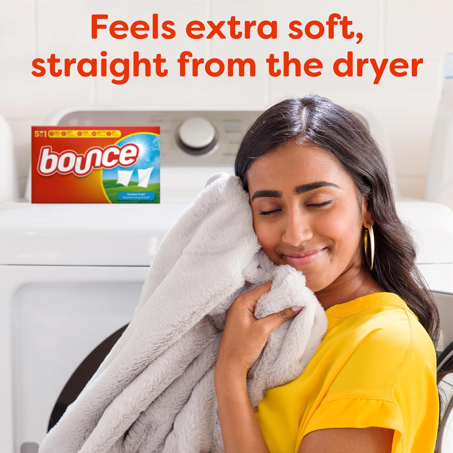 Bounce Dryer Sheets Laundry Fabric Softener, Outdoor Fresh Scent, 240 Count,