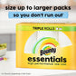 Bounty Essentials Select-A-Size Paper Towels, White, 2 Triple Rolls (6 Regular Rolls), Soft & Durable for Everyday Use