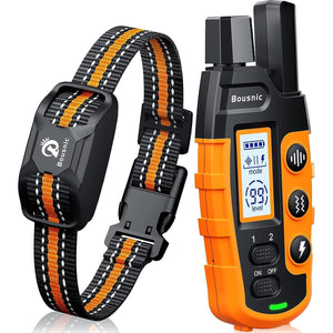 Bousnic Dog Shock Collar with Remote 3300ft Waterproof Rechargeable E-Collar for 5–120lbs Dogs