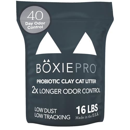 Boxie Probiotic Clumping Cat Litter Clay Formula 40 Day Odor Control 16 lb Bag