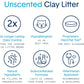 Boxiecat Unscented Clumping Clay Cat Litter 16 lb 30 Day Odor Control Dust Free Flat Top Clumps Fragrance and Filler Free