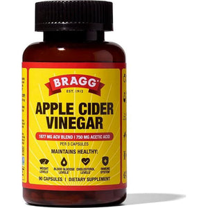 Bragg Apple Cider Vinegar Capsules with Vitamin D & Zinc, 90 Count, Supports Immune System