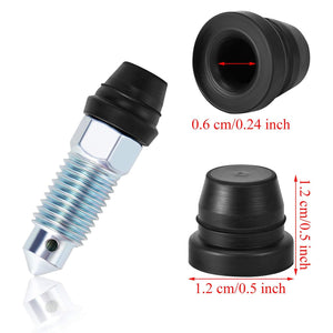 Brake Bleeder Screw Cap Grease Fitting Cap Rubber Dust Cover For Cars And Motorcycles (60 Pieces),