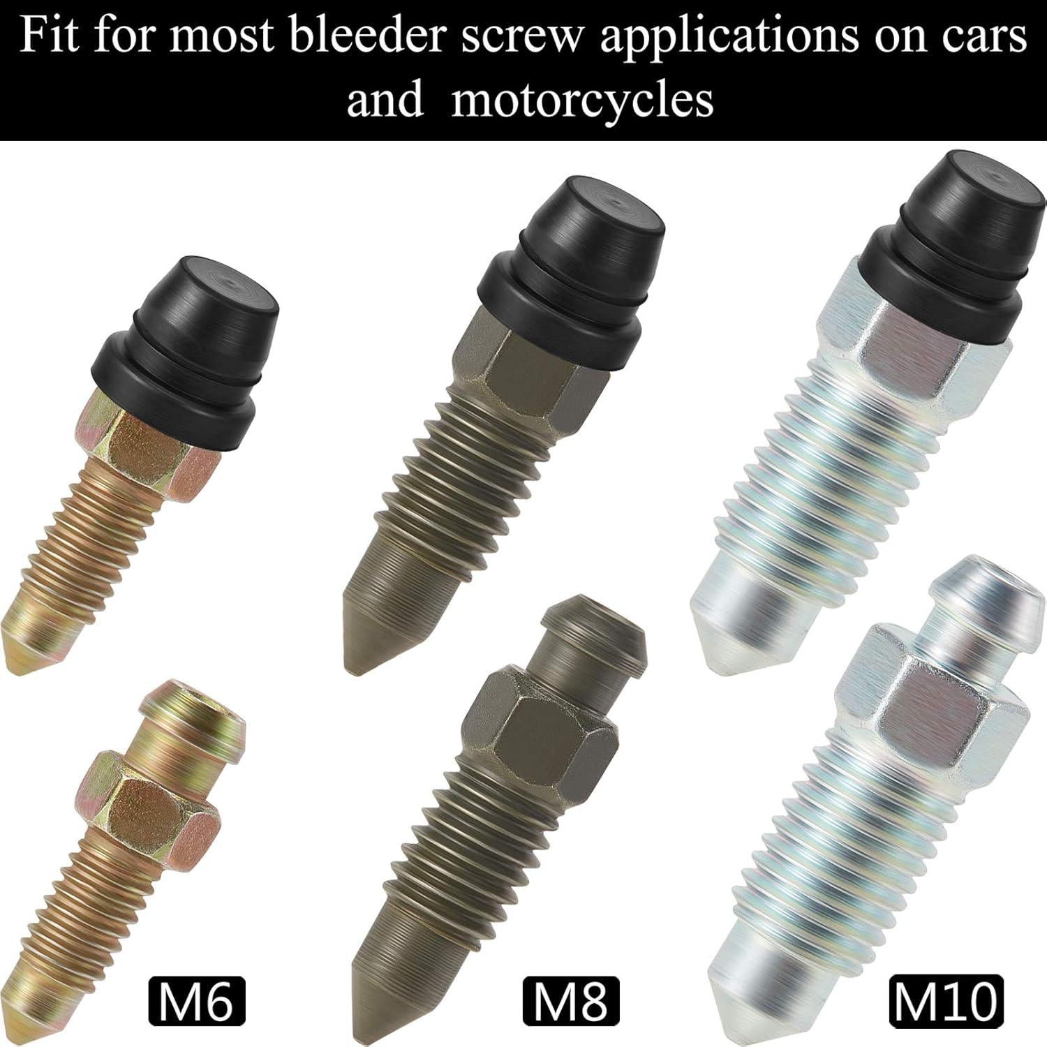 Brake Bleeder Screw Cap Grease Fitting Cap Rubber Dust Cover For Cars And Motorcycles (60 Pieces),