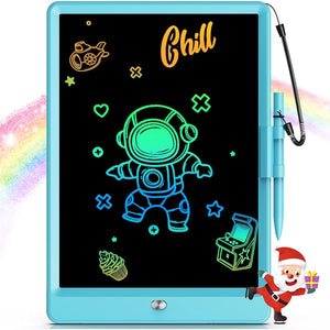 Bravokids 10-Inch LCD Writing Tablet for Kids, Doodle Pad Toy Gift for Ages 3–8, Blue