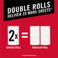 Brawny Tear-A-Square Paper Towels, 2 Double Rolls, 4 Regular Rolls, 3 Sheet Sizes for Cleanups, Meal Prep & Messes